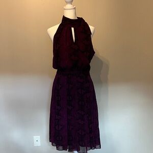 White House Black Market Deep Purple Midi Dress